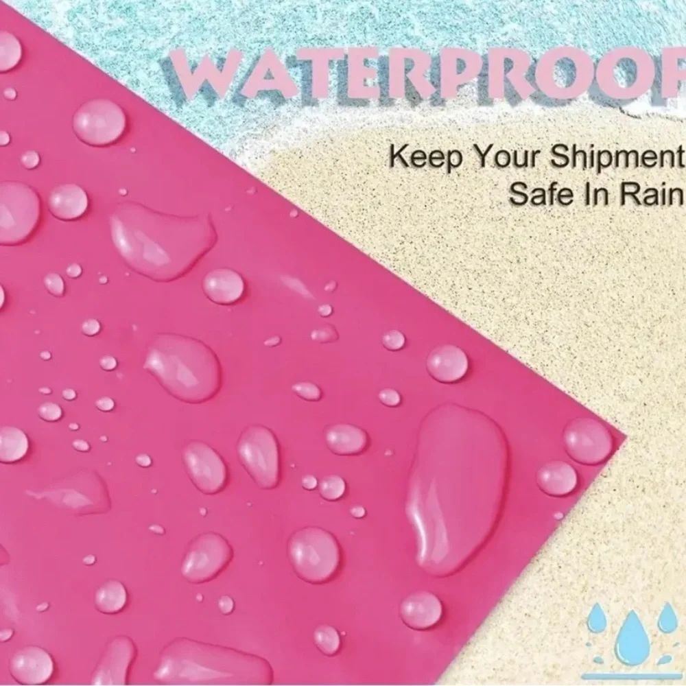 20 24”x24” Bright Pink Polymailers with 20 stickers- 40pc set